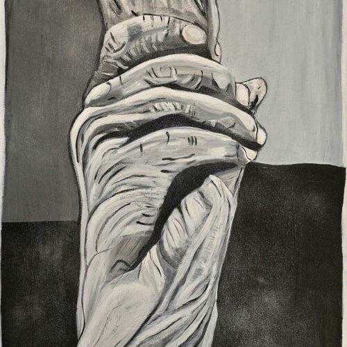 Peinture de Patricia Niveaux Les empruntes du coeur