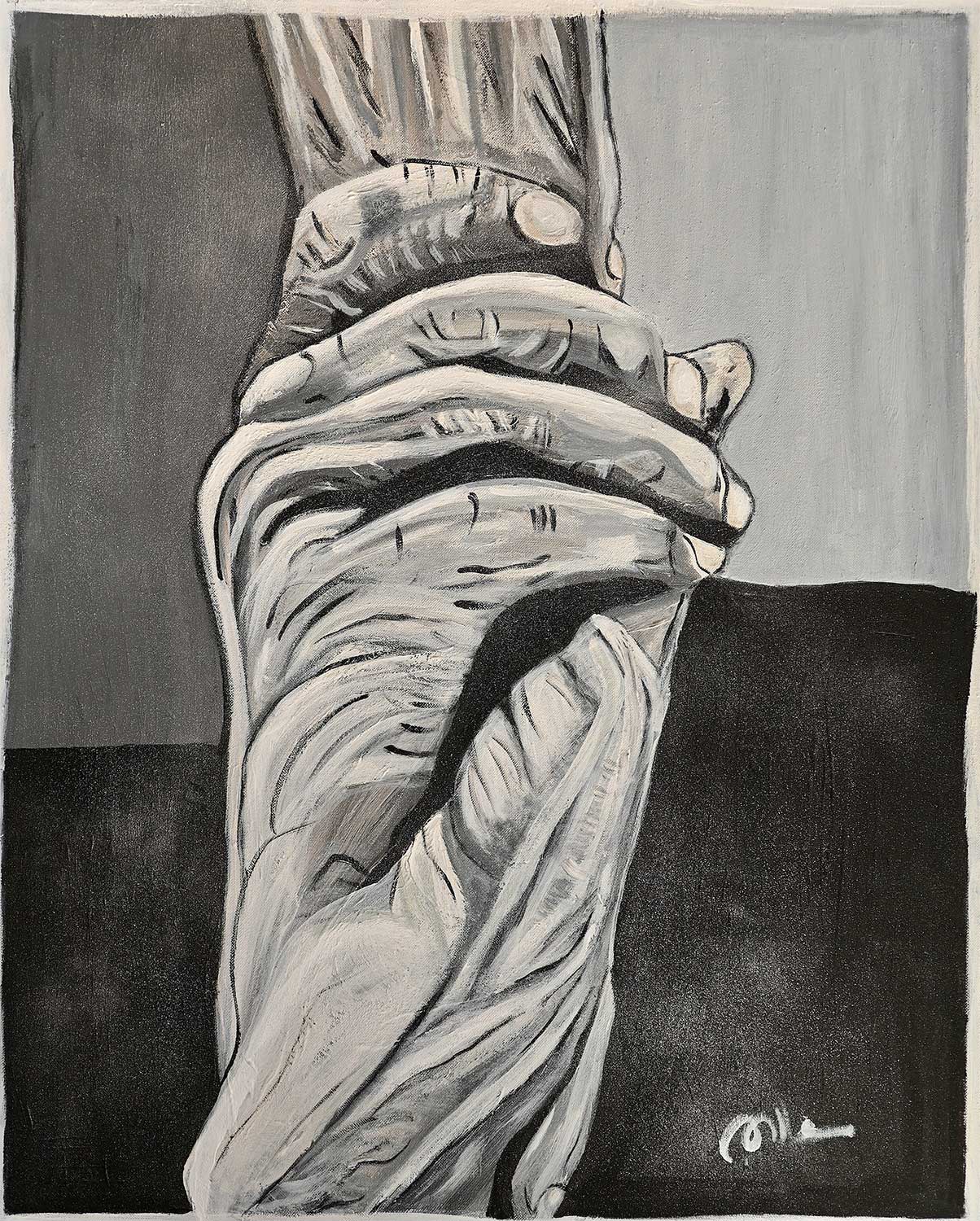 Peinture de Patricia Niveaux Les empruntes du coeur